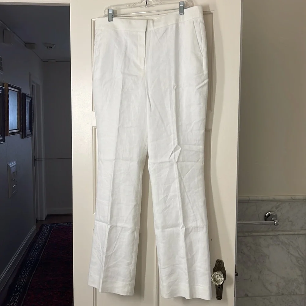 J.Crew Willa full-length flare pant in stretch linen blend BO807